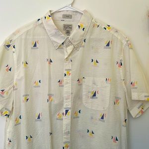 JCrew, Short Sleeve Button Down, Seersucker, never worn, XXL, Slim fit